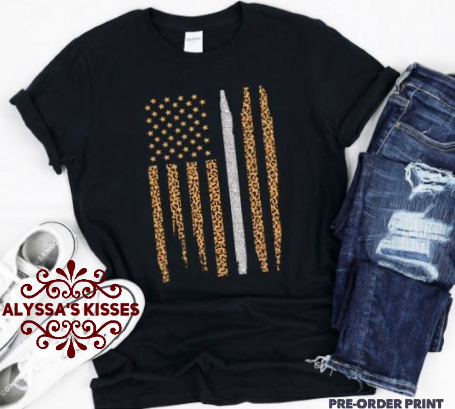 Leopard Flag- Silver Line