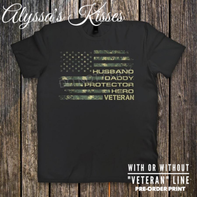 American Flag - Camo - Husband... 