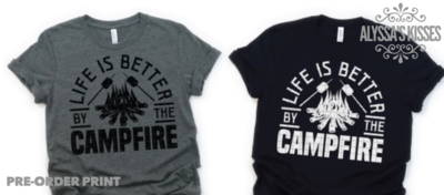 Life is Better - Campfire (Black Print) 