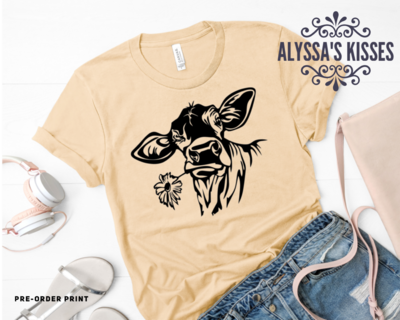Cow with Flower