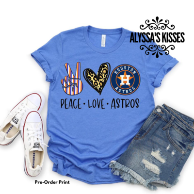 Peace - Love - Astros #1 - Baseball - Leopard