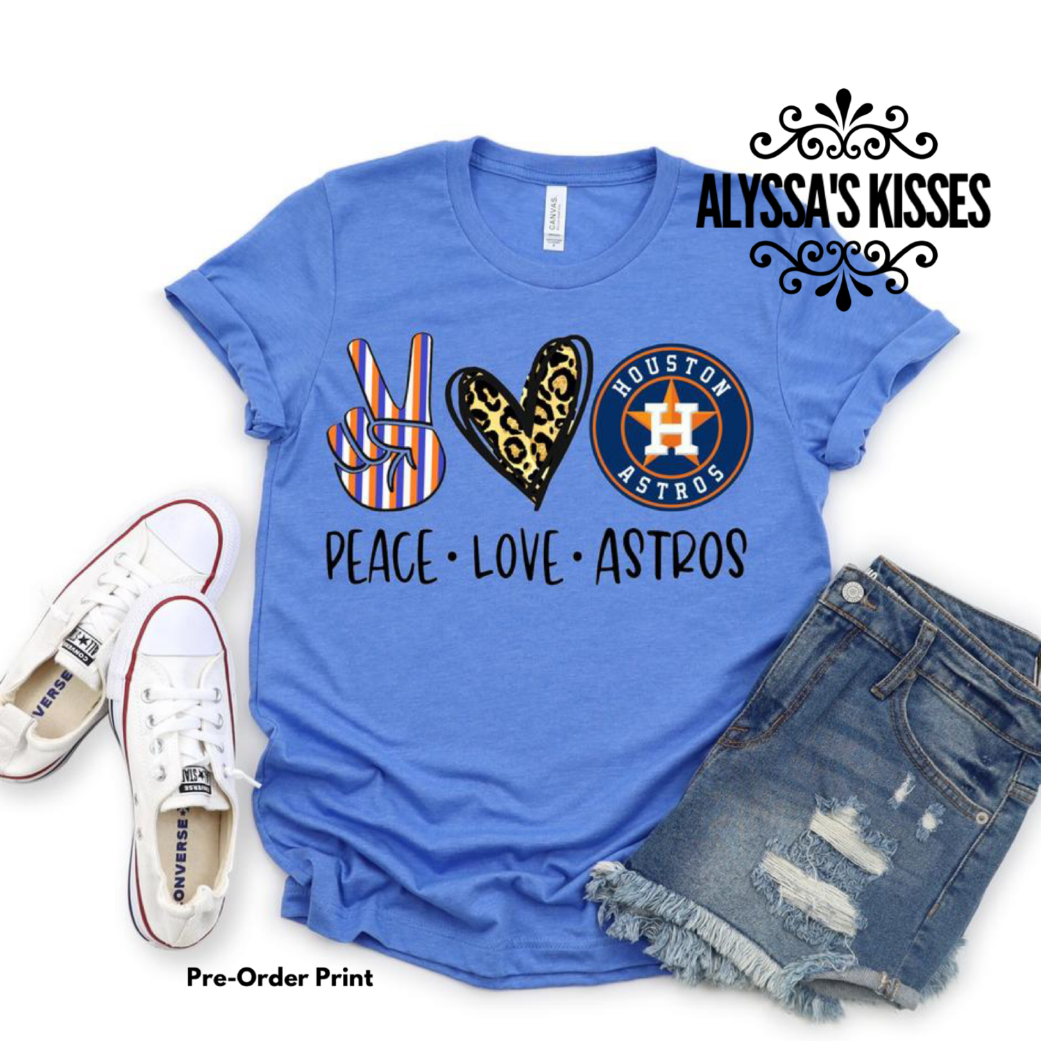 Peace - Love - Astros #1 - Baseball - Leopard