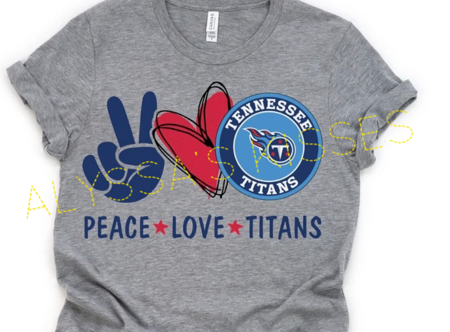 Peace - Love - Titans - Football