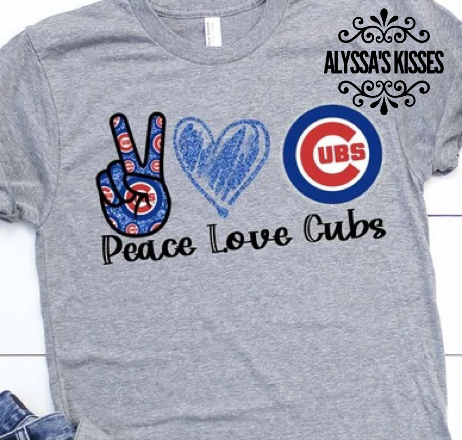 Peace Love Cubs - Baseball (Youth &amp; Adult) 