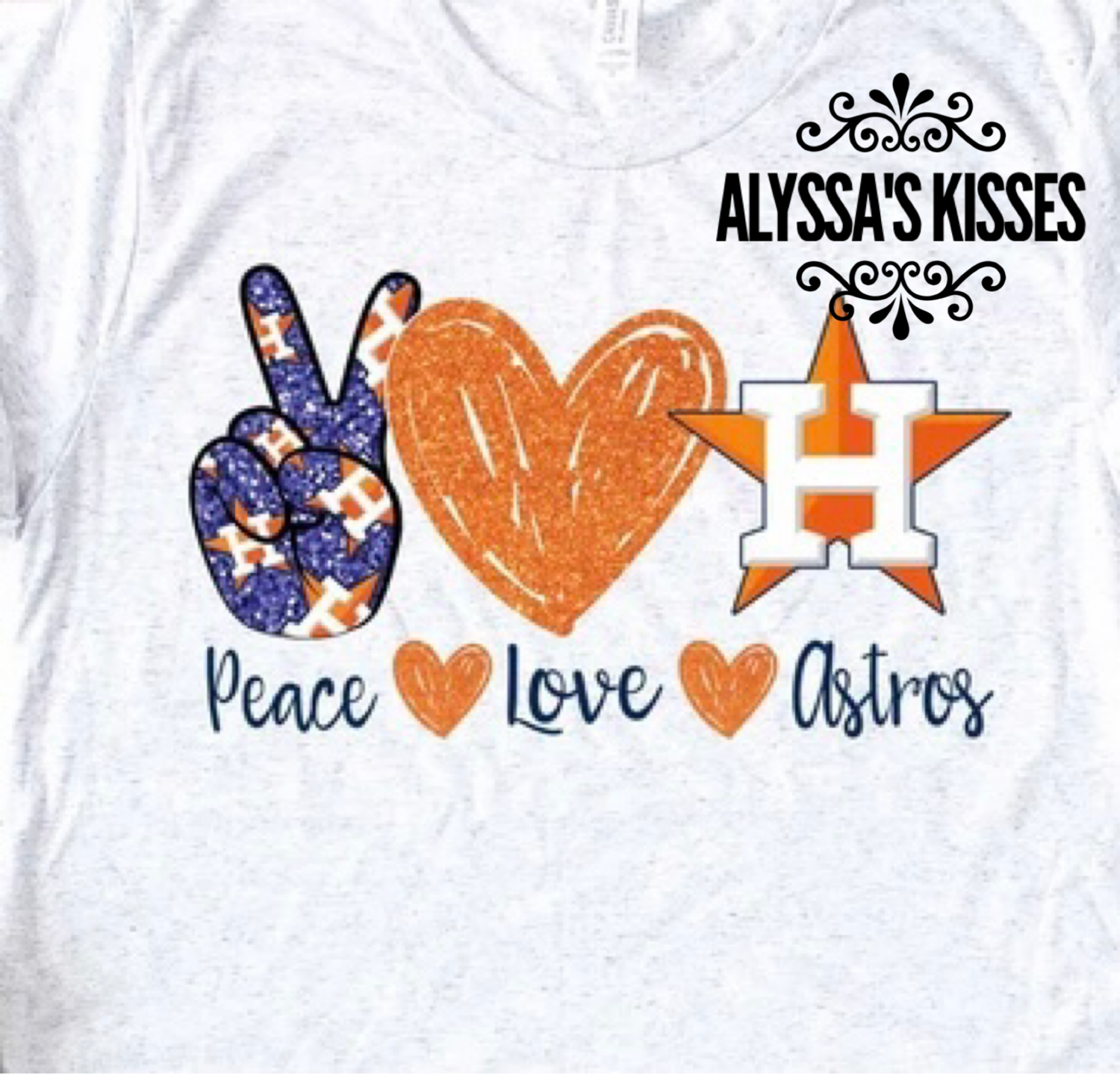 Peace - Love - Astros #2 - Baseball - Orange