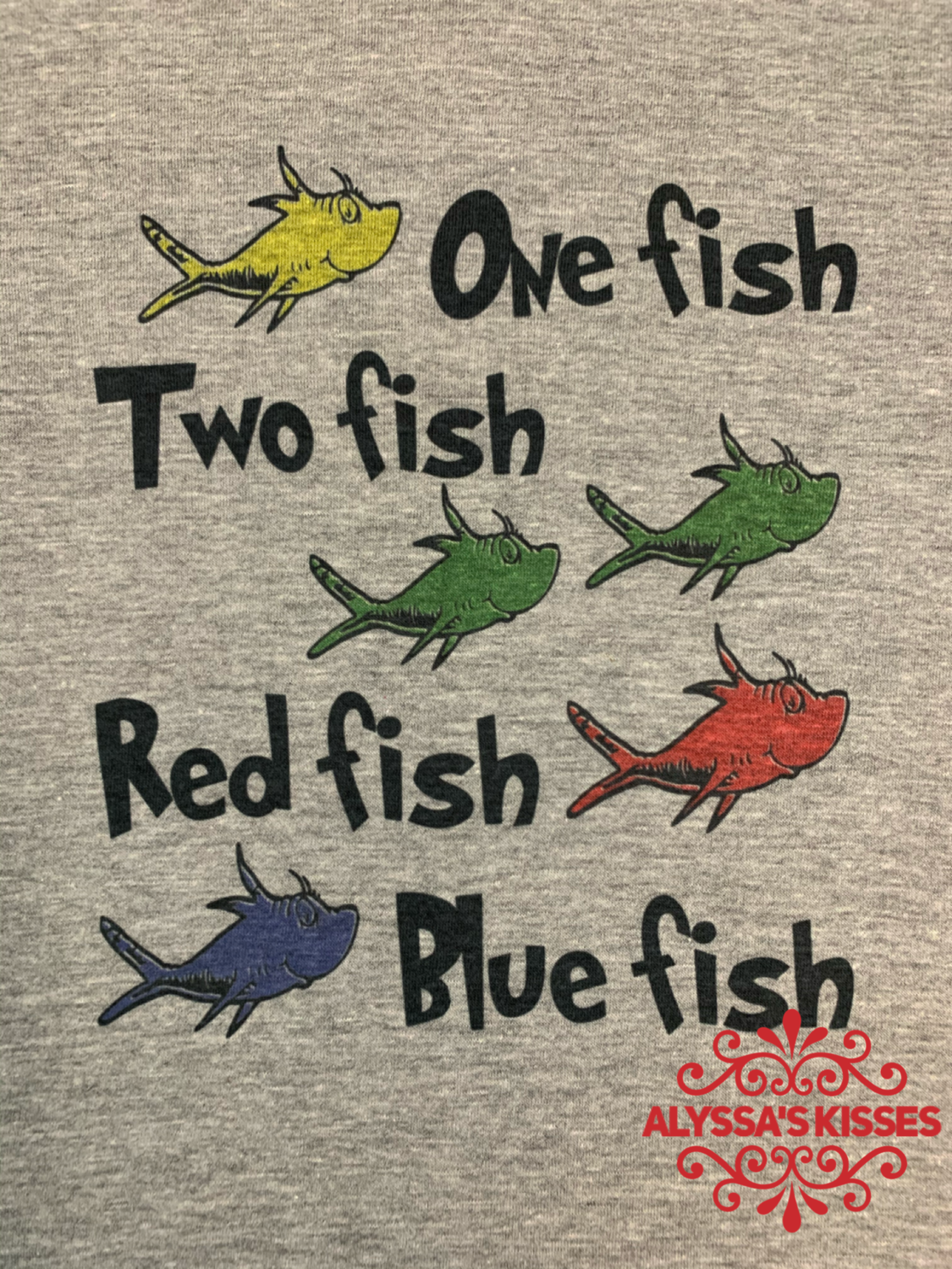 Dr. Seuss - One Fish Two Fish - Sublimated
