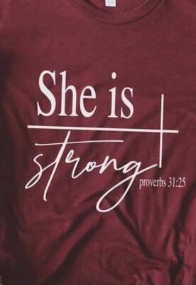 She is Strong - Cross - Proverbs 31:25