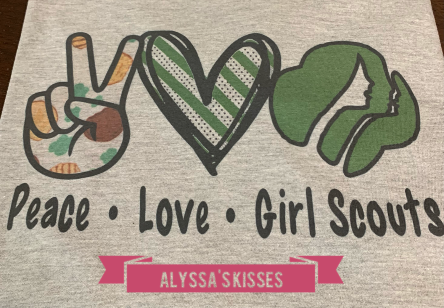 Peace - Love - Girl Scouts - Sublimated
