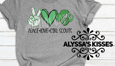 Peace - Love - Girl Scouts - Screen Print - (Pre-Order)