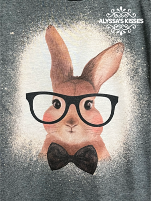 Bowtie Bunny Rabbit Glasses - Black - Easter