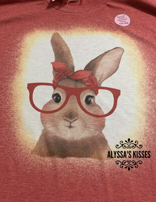 Red Bow Bandana Bunny Rabbit - Easter
