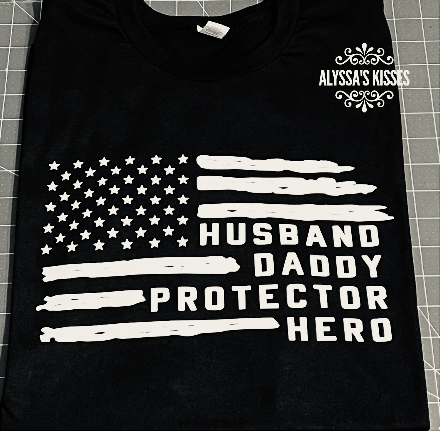 Flag - Husband Daddy Protector Hero (may customize text)