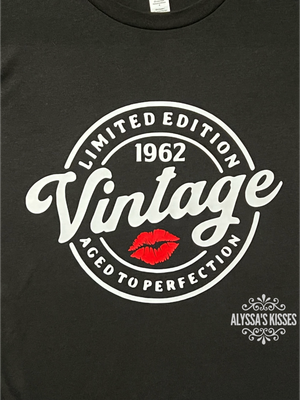 Vintage Birthday - Custom Year - With Or Without Lips