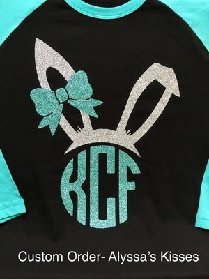 EASTER - MONOGRAM BUNNY- Custom 