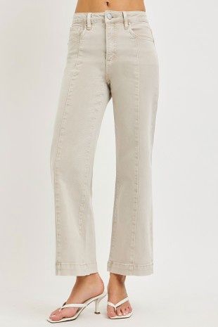 Almond Wide Leg Denim