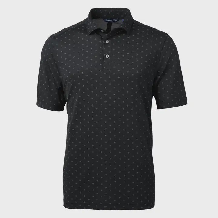 Eco Pique Tile Print Button Up