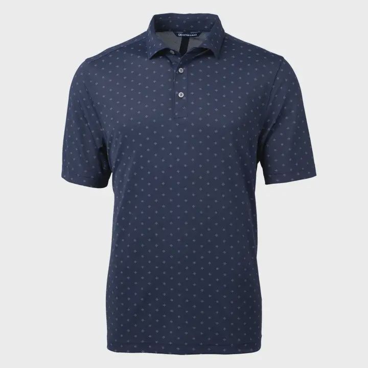 Eco Pique Tile Print Button Up