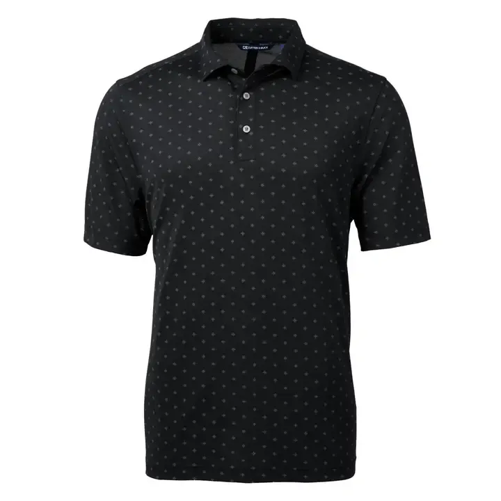 Eco Pique Tile Print Button Up