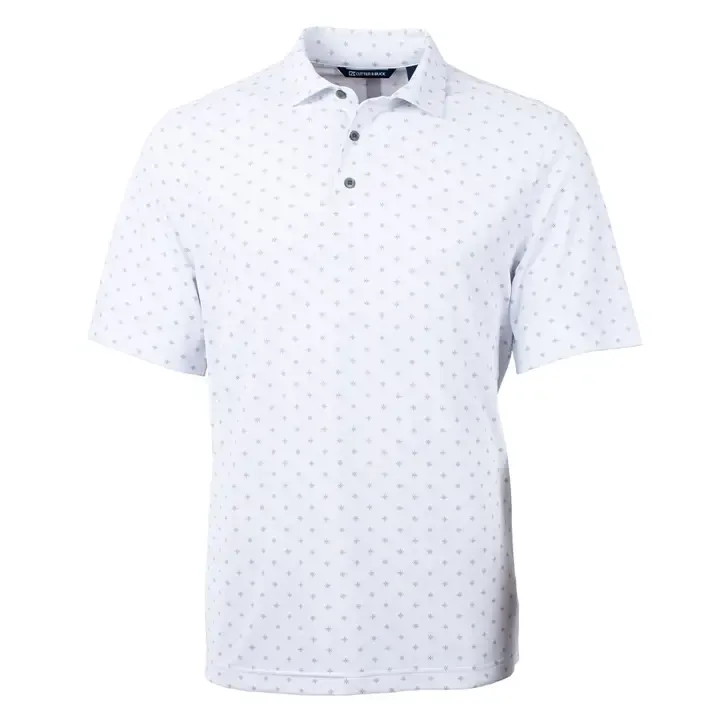 Eco Pique Tile Print Button Up