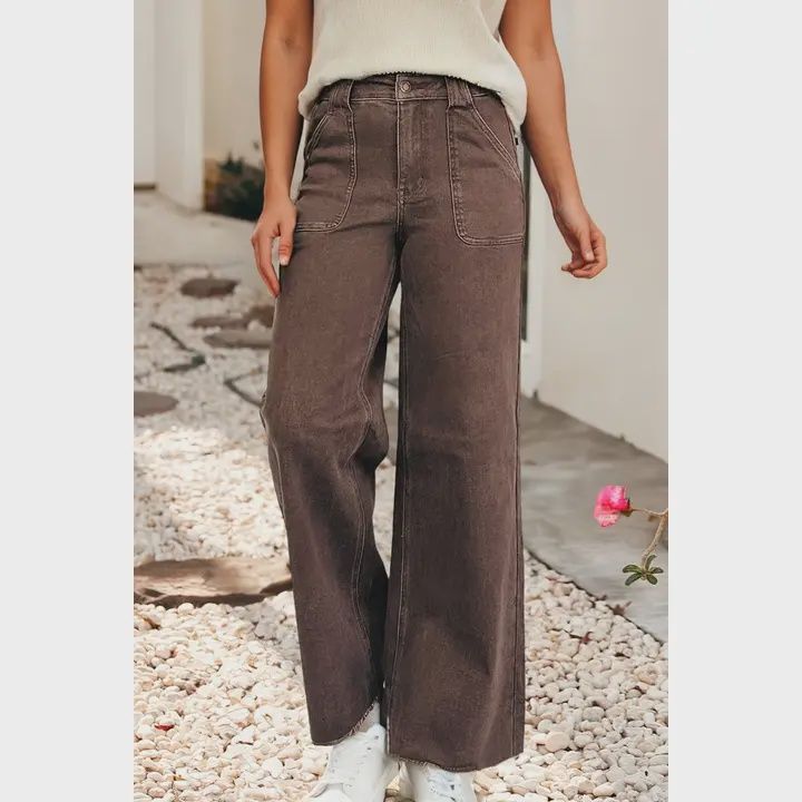 Retro Dark Brown Denim