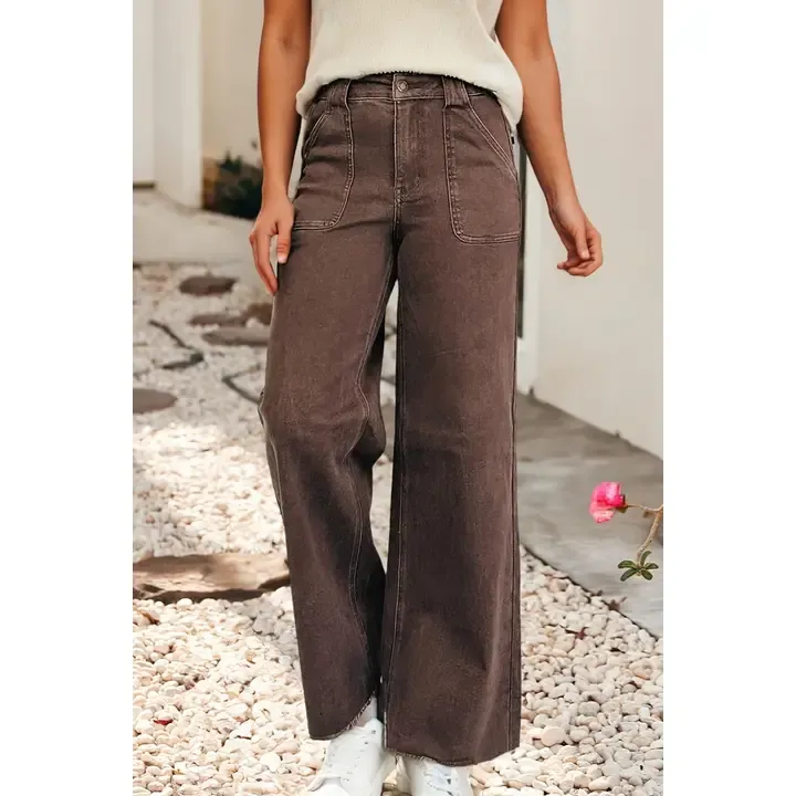 Retro Dark Brown Denim