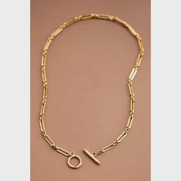 Link &amp; Lock - Gold Necklace
