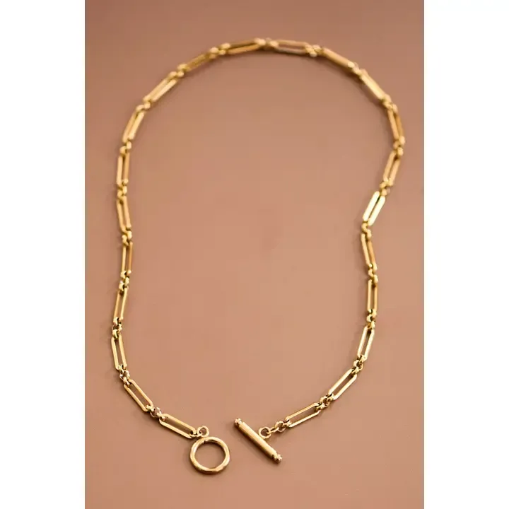 Link &amp; Lock - Gold Necklace
