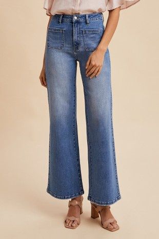 Two Pocket High Rise Flare Jean