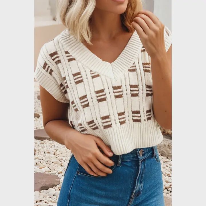 The Aspen Stripe Sweater Vest