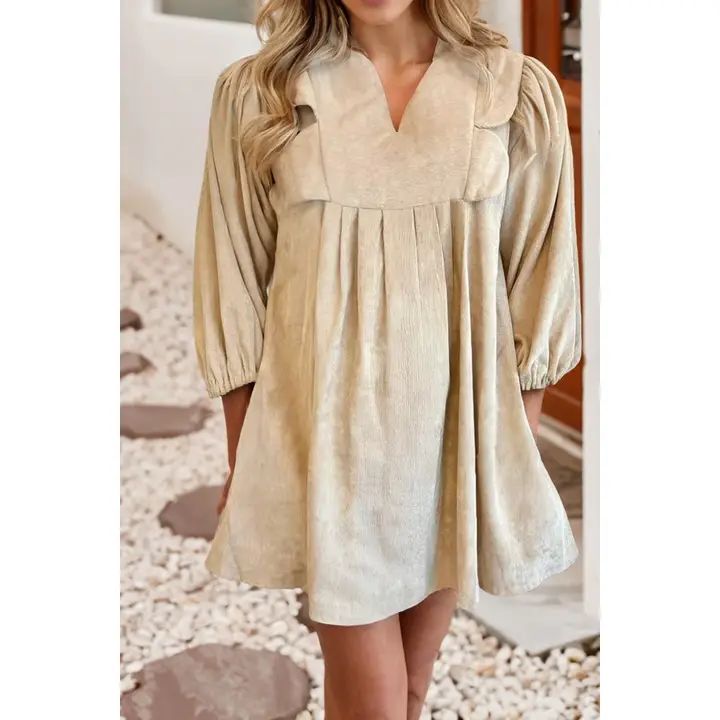 Scallop Detail Plus Size Mini Dress