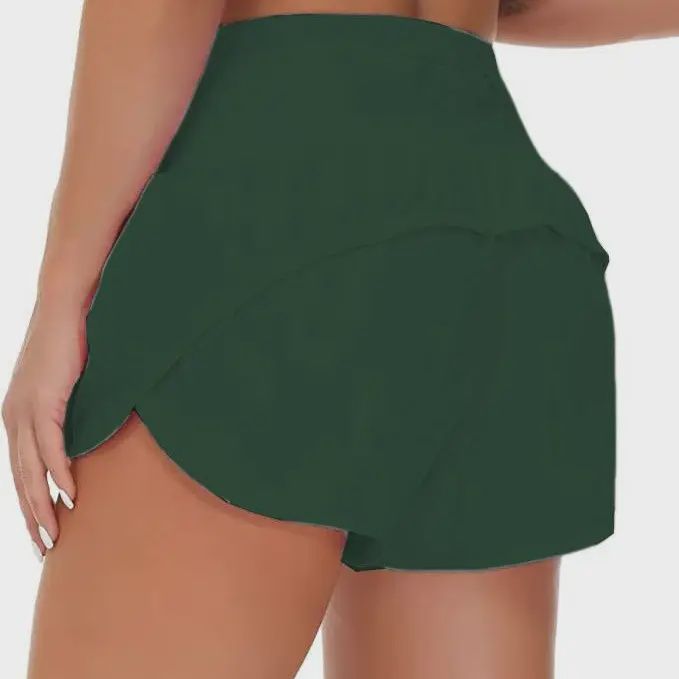 Green workout shorts