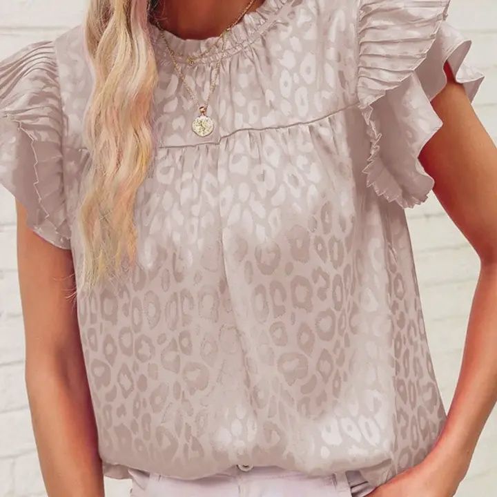Ruffle Cheeta Top