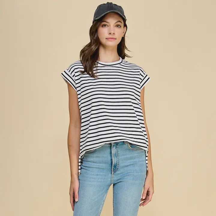 Short Sleeve Striped Top