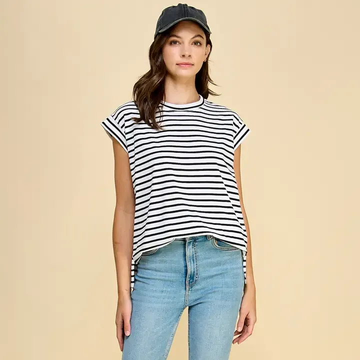Short Sleeve Striped Top