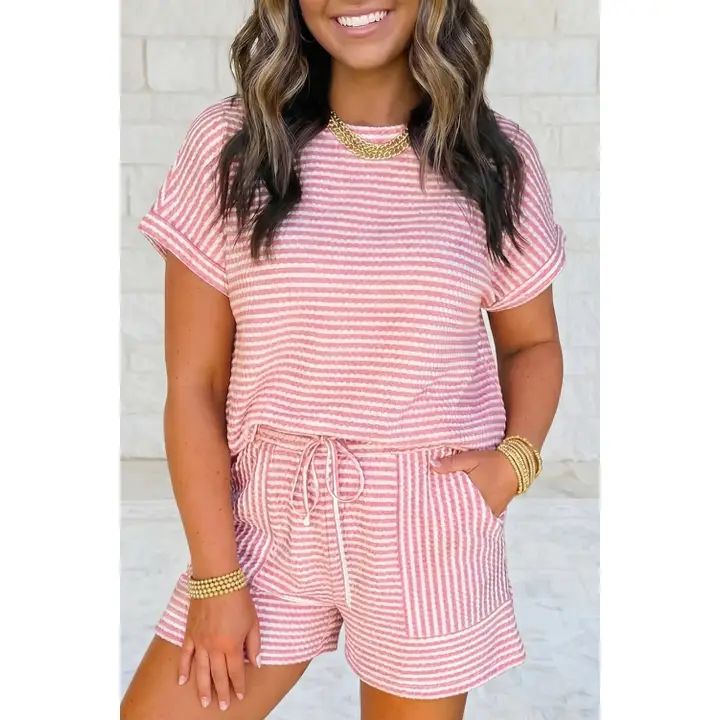 Striped Knit Set
