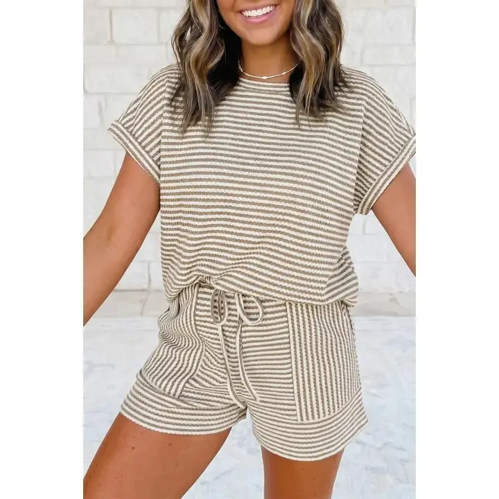 Striped Knit Set