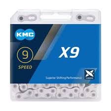Chaine KMC X9 9vitesses 116L.