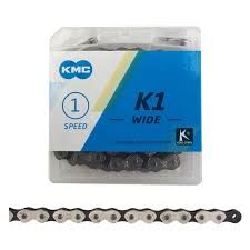 Chaîne KMC 1/2X1/8 K1 Large 1S Sl/BK 112L