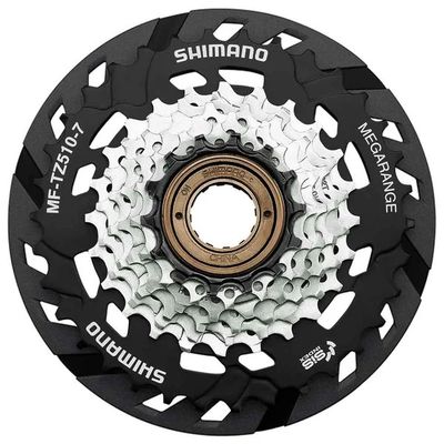 MULTIPLE FREEWHEEL SPROCKET, MF-TZ510 14-28T, 6-SPEED, 14-16-18-21-24-28T, W/SPOKE PROTECTOR ONE