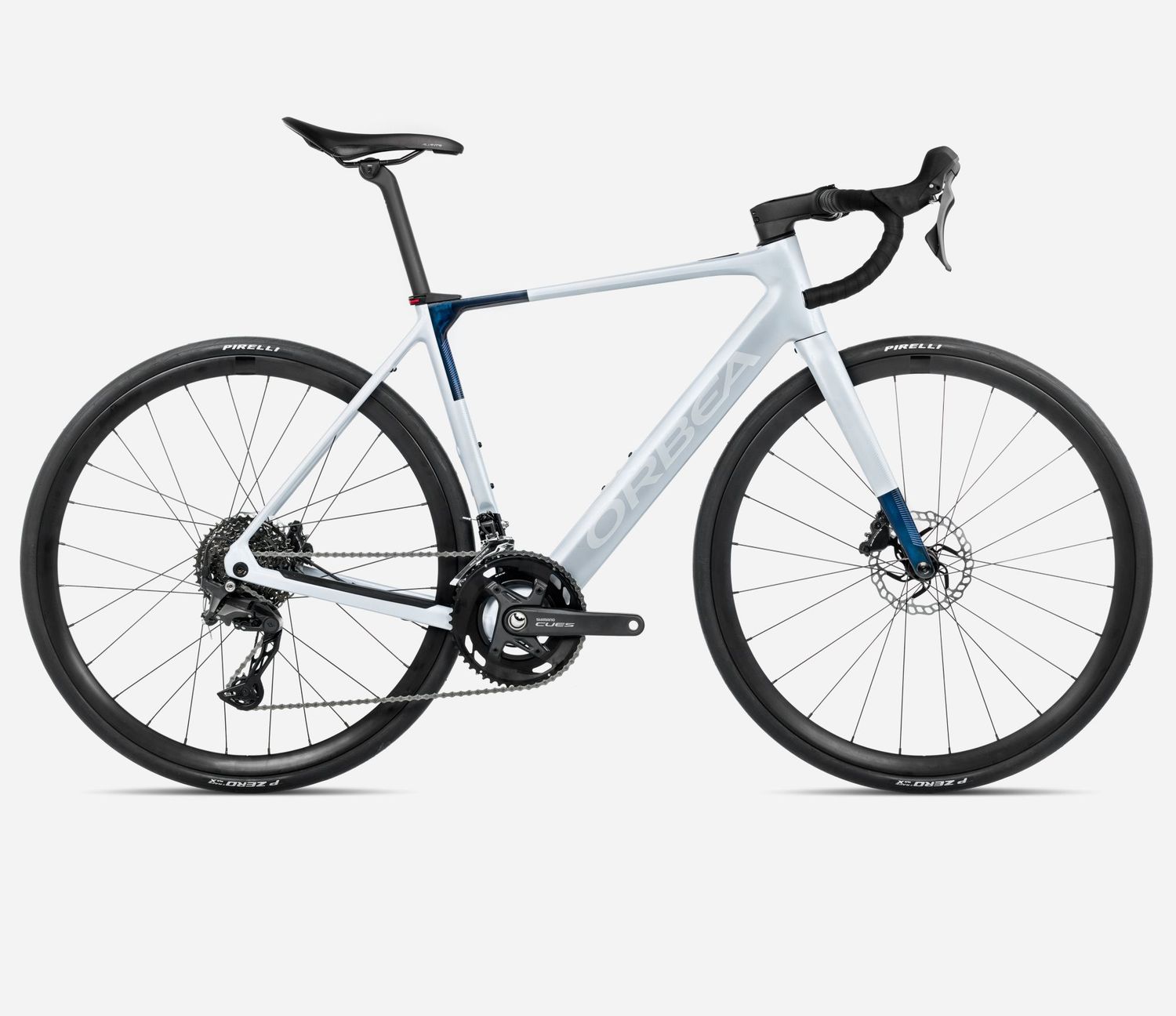 Vélo ORBEA Gain M40 Halo Silver (Matt) - Blue Carbon View (Gloss) 2026, Size: S
