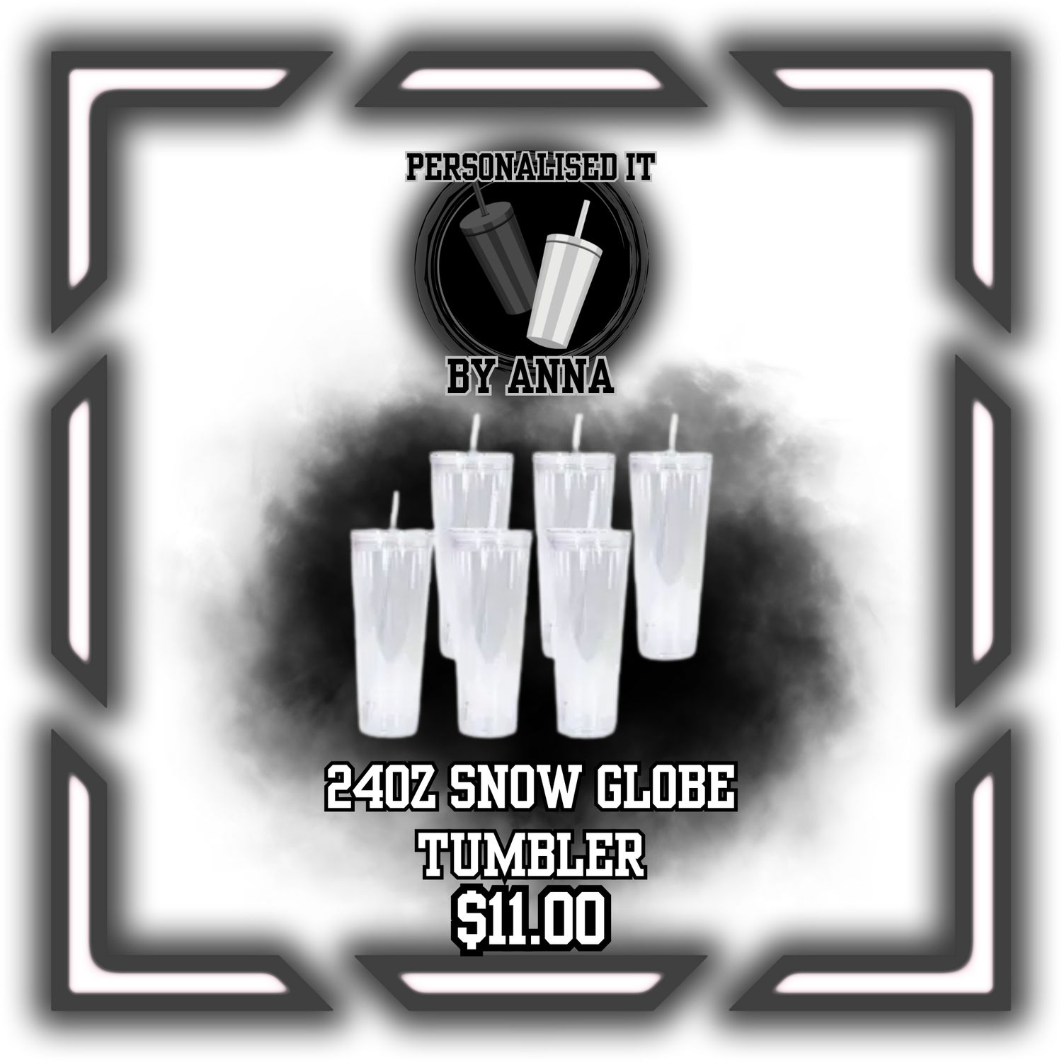 24oz SNOW GLOBE TUMBLER BLANK