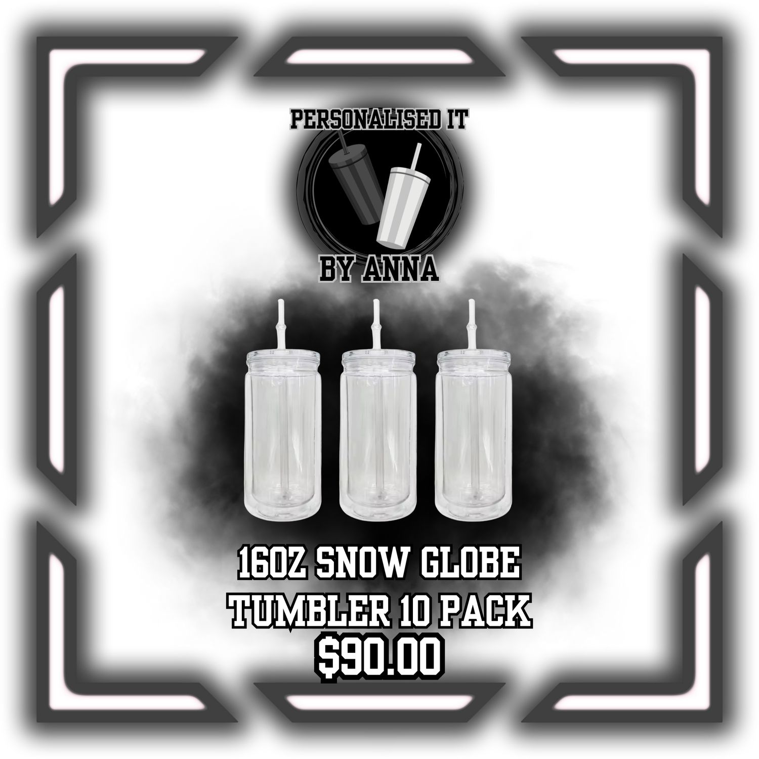16oz SNOW GLOBE BUNDLE 10PACK