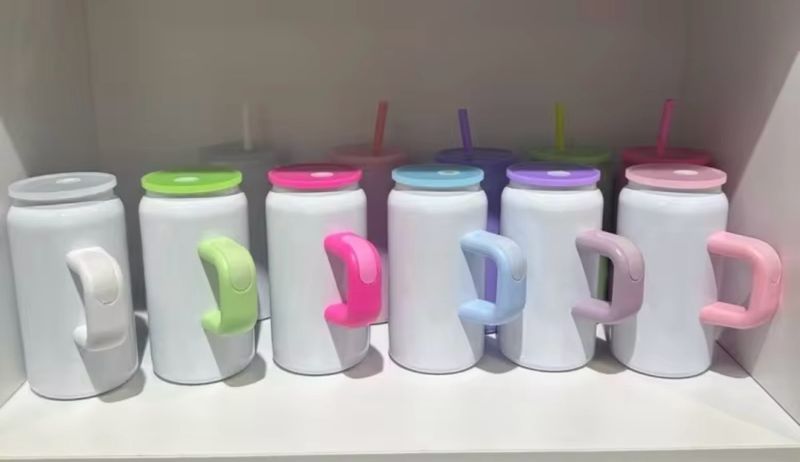16oz Stainless Steel Handle Sublimation Tumbler Blank
