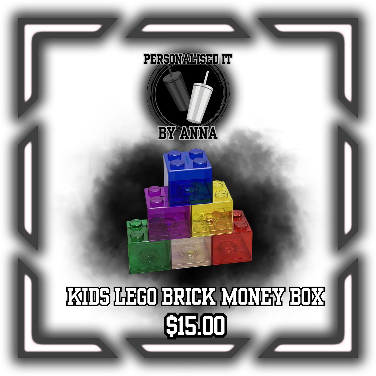KIDS CUSTOM LEGO BRICK MONEY BOX