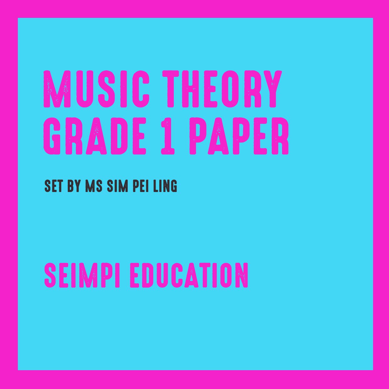 Theory Paper Grade 1 (New syllabus from 2018) Theory Paper Grade 1 (New syllabus from 2018)