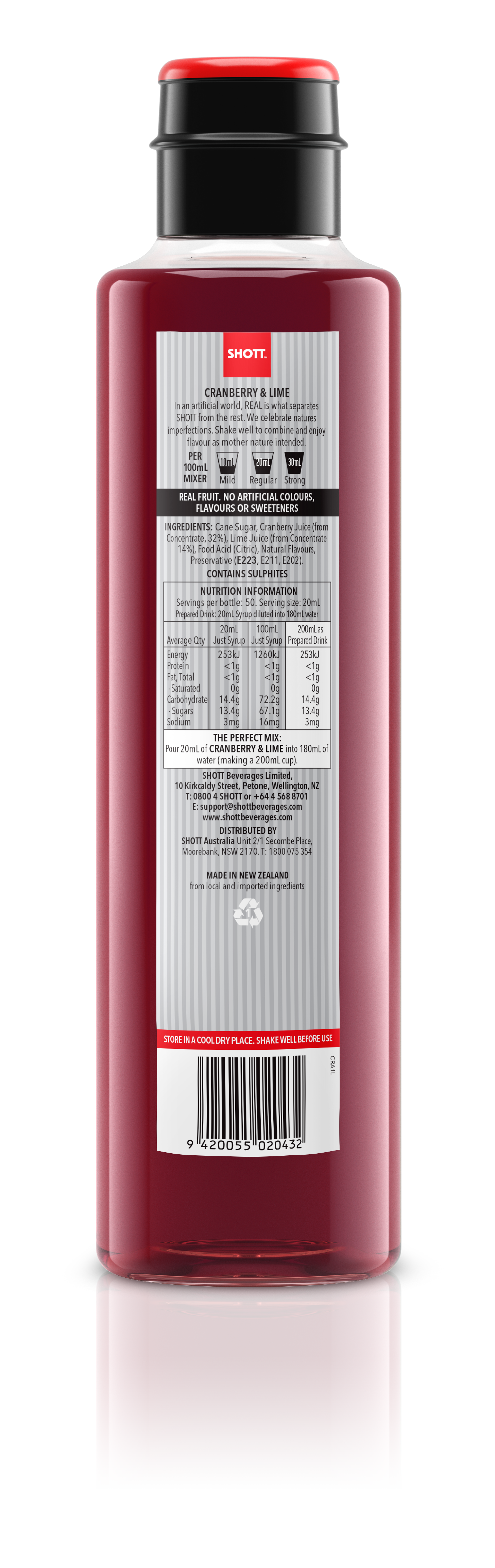 SHOTT Cranberry & Lime