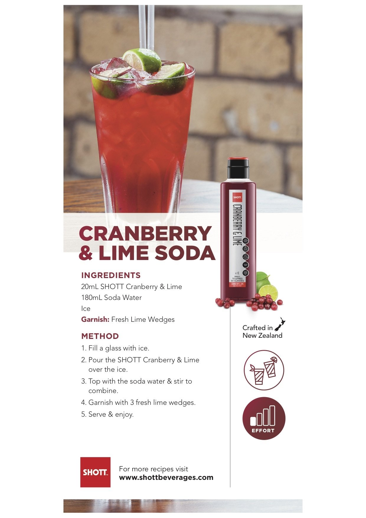 SHOTT Cranberry & Lime