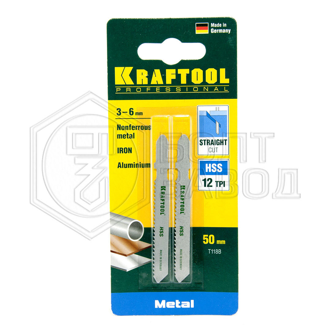 Полотна для электролобзика по металлу шаг 2 мм 2 шт KRAFTOOL Полотна для электролобзика по металлу шаг 2 мм 2 шт KRAFTOOL