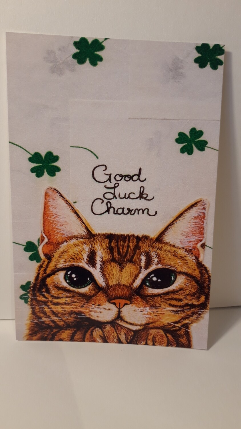 Good luck charm postcard