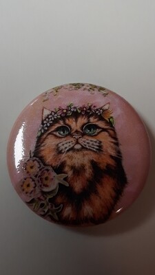 mother cat button